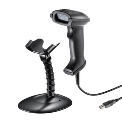 サンワサプライ 1次元CCDバーコードリーダー(スタンド付き）(BCR-1D9BK) メーカー在庫品の通販は