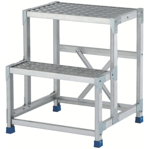アルインコ 作業台(天板縞板タイプ)2段 1台(CSBC276S) 取り寄せ商品 35,237円
