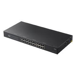サンワサプライ レイヤー2ギガビット対応PoEスイッチングハブ(24ポート)(LAN-GIGAPOE2401) 取り寄せ商品