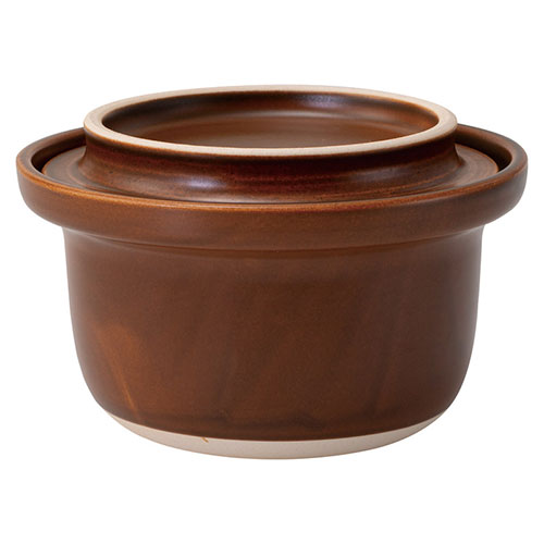 波佐見焼 波佐見焼 cotocoto COOKER ポタリークッカー ブラウン 【φ18.5×11.5cm】 (C7012049) 取り寄せ商品
