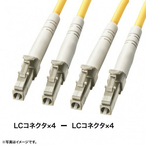 サンワサプライ 防水ロバスト光ファイバケーブル(マルチ50μmOM3、4芯、両端LC×4、2(HKB-OM3LCLCWPRB-20) 取り寄せ商品 77,824円