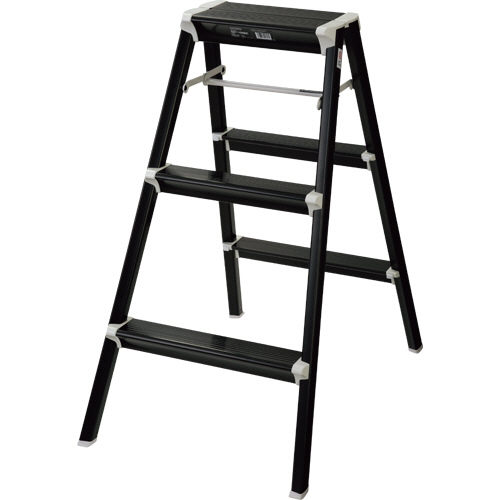 長谷川工業 アルミ踏み台 SKIT STEP 3段 ブラック 1台(SK2.0-08BK) 取り寄せ商品
