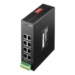 サンワサプライ 産業用ギガビット対応PoEスイッチングハブ(IEEE802.3bt/8ポート)(LAN-GIGAPOEFA84) メーカー在庫品