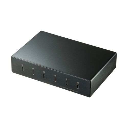 サンワサプライ ACA-IP81 USB Type-C充電器(6ポート・合計18A・高耐久タイプ) 取り寄せ商品