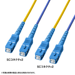 サンワサプライ 防水ロバスト光ファイバケーブル(シングル9μm 2芯 SC×2-SC×2 20m(HKB-WRB2SCSC1-20) メーカー在庫品