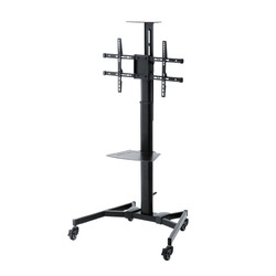 サンワサプライ 手動上下昇降テレビスタンド(カメラ台、大型キャスター付き)(CR-PL61BK) メーカー在庫品の通販は