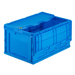 サンワサプライ 折りたたみコンテナ 75リットルふた付き(CNT-CV75BL) メーカー在庫品の通販は 5,980円