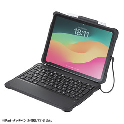 サンワサプライ iPad 第10世代専用ケース付きキーボードType-Cケーブル接続(SKB-IP7GIGA) 取り寄せ商品