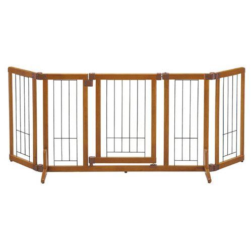 リッチェル ペット用木製おくだけドア付ゲート M ブラウン 1台(584811) 取り寄せ商品