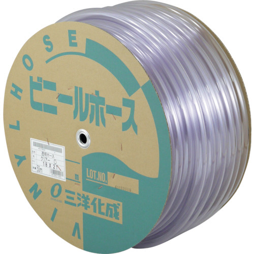 三洋化成 透明ホース 18×21 50mドラム巻 1巻(TM-1821D50T) 取り寄せ商品