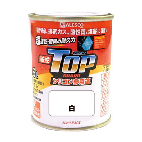 カンペハピオ 油性トップガード 1.6L 白 1缶(119-0011) 取り寄せ商品