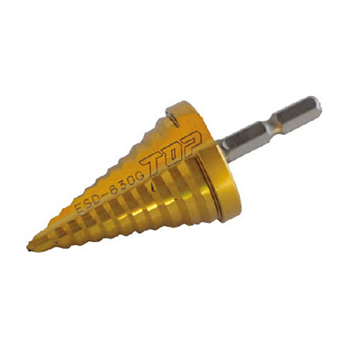 トップ工業 電動ドリル用ステップドリル 11段 6-30mm ゴールドタイプ 1本(ESD630G) 取り寄せ商品