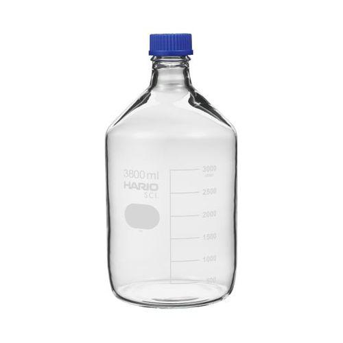 HARIO 耐熱ねじ口瓶（液切れリング付き） 3800mL 4本入 NBO-3.8L-SCI(64-0916-79) 取り寄せ商品