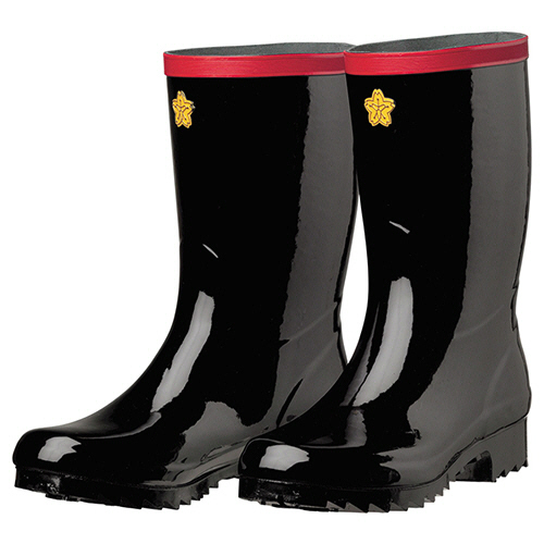 ミドリ安全 消防仕様 踏抜き防止板 ゴム長靴 ブラック 25.0cm 1足(CD21350010_13) 目安在庫=○