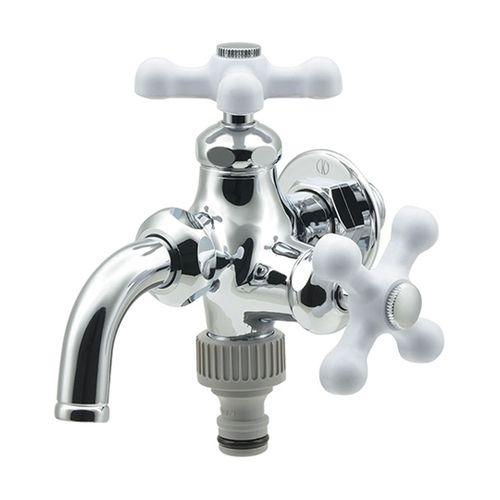 カクダイ GAONA 万能ホーム双口水栓13 GA-DJ002(68-4077-31) 取り寄せ商品