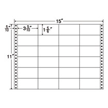 東洋印刷 ナナフォーム 連続ラベル Mタイプ 15×11インチ 24面 89×47mm 1箱(500折)(M15G) 取り寄せ商品