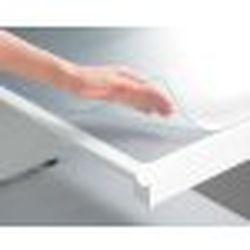 プラス ななめカット デスクマット(塩ビ) OAタイプ ダブル(下敷付) 1390×590mm ライトグレー 1枚(DM-146MW) 目安在庫=○