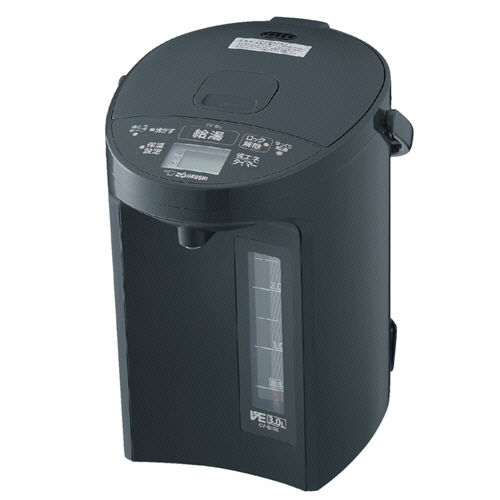 象印 VE電気まほうびん 優湯生 3.0L ソフトブラック 1台(CV-GD30-BM) 取り寄せ商品