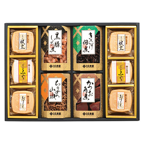 久光家 久光家 お吸物・佃煮詰合せ 【お吸物(帆立・ふぐ・おすまし)・かつお角煮・黒豚しぐれ煮・きくらげ佃煮・ちりめん山椒】  (C7203069) 取り寄せ商品