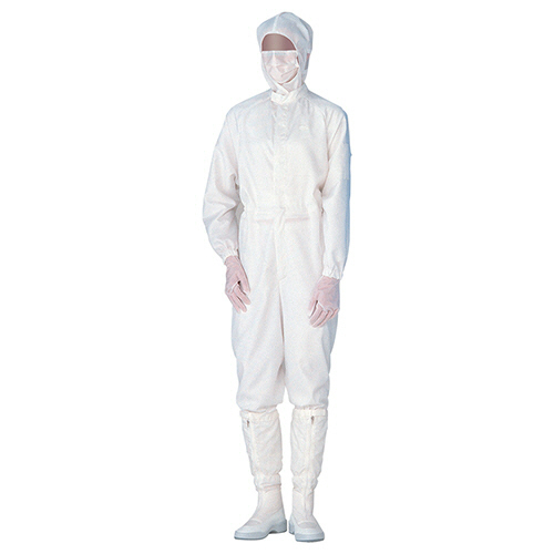 ミドリ安全 クリーンウェア 超静電クリーンスーツ C1515W ホワイト SS 1着(C1515W-SS) 目安在庫=○