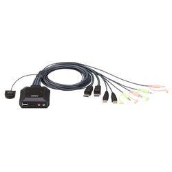ＡＴＥＮ 2ポート USB DisplayPort ケーブルKVMスイッチ ワイヤードリモコン付(CS22DP) 取り寄せ商品