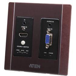 ＡＴＥＮ HDMI & VGA HDBaseTトランスミッター(USウォール、POH、ブラウン)(VE2812AUST2) 取り寄せ商品