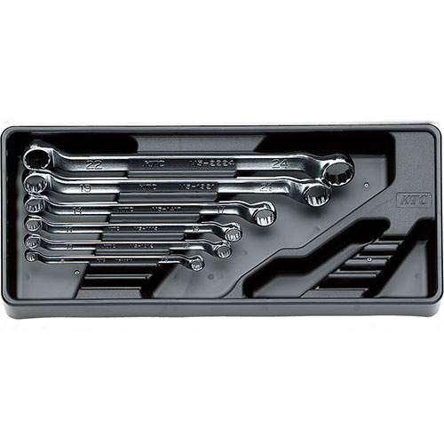 京都機械工具　ＫＴＣ ロングめがねレンチセット 45°×6°タイプ 1セット(6本組)(TM506) 取り寄せ商品