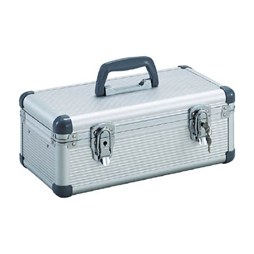 ＴＲＵＳＣＯ アルミケース 中皿付 420×198×187 シルバー 1個(TACN45) 目安在庫=○