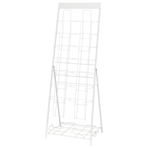 山善（YAMAZEN） パンフレットスタンド 2列 マットホワイト 1台(DPS-72(MWH)) 取り寄せ商品