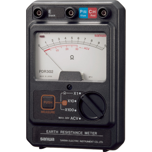 三和電気計器 アナログ接地抵抗計 1台(PDR302) 取り寄せ商品