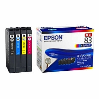 エプソン IC4CL83 インクカートリッジ(4色パック/標準) 目安在庫=△の通販は 8,249円