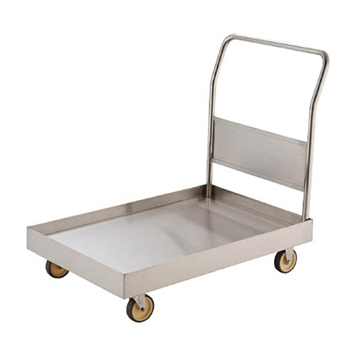 ＴＲＵＳＣＯ オールSUS304 皿型台車 800×450mm NU車輪 1台(SSAR-3NU) 取り寄せ商品