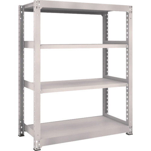 ＴＲＵＳＣＯ M5型中量棚 1200×571×H1500 4段 単体 ネオグレー 1台(M5-5464-NG) 目安在庫=○