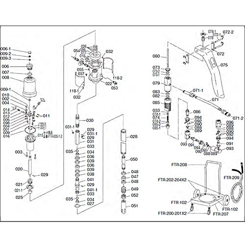 ＴＲＵＳＣＯ FTR65G用 シリンダー 1個(FTR008) 目安在庫=○