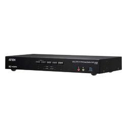 ＡＴＥＮ 4ポートHDMIデュアルディスプレイ KVMPスイッチ(2ポートUSBハブ、4K)(CS1844) 取り寄せ商品