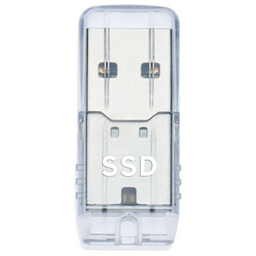 プリンストン USB 10Gbps(USB3.2)対応ポータブルSSD 500GB クリア 1個(PHD-USSD-500G) 取り寄せ商品