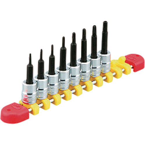 京都機械工具　ＫＴＣ 6.3sq.T型いじり止めトルクスビットソケットセット[8個組] 1セット(TBT208TH) 取り寄せ商品