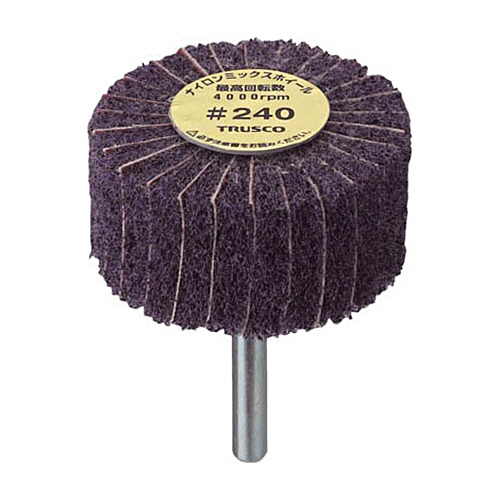 ＴＲＵＳＣＯ ナイロンミックスホイール(軸径φ6mm) #240 1箱(5個)(FM8025#240) 目安在庫=○