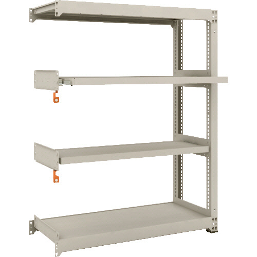 ＴＲＵＳＣＯ 中量ボルトレス棚 M3型 2段 スライド2段 1200×471×H1500mm 連結 1台(M3-5452M2B) 取り寄せ商品