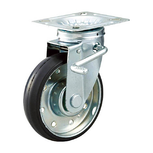 ＴＲＵＳＣＯ ハイテンプレス製ゴム車 自在S付金具付 φ150 1個(HTTJB150) 目安在庫=○