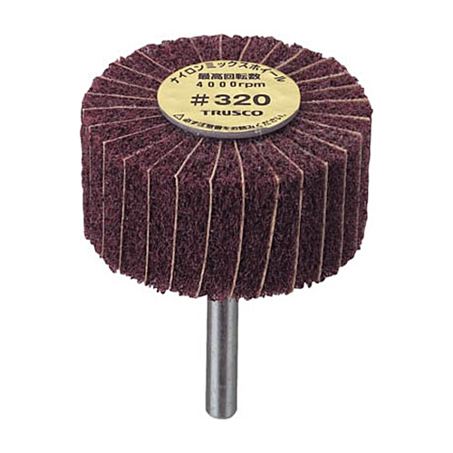 ＴＲＵＳＣＯ ナイロンミックスホイール(軸径φ6mm) #400 1箱(5個)(FM8025#400) 目安在庫=○