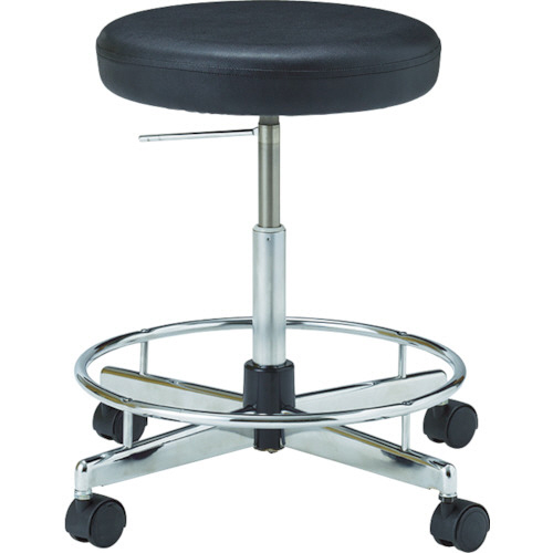 ＴＲＵＳＣＯ 導電作業チェア 背もたれなし 黒 1脚(ECC-1-BK) 目安在庫=○