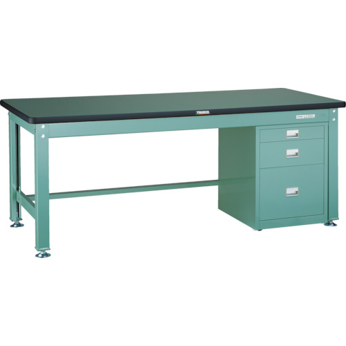 ＴＲＵＳＣＯ RDW型作業台 1200×750×H740 3段ワゴン付 1台(RDW-1200UDC111) 目安在庫=○