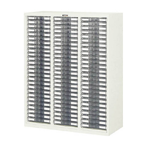 ＴＲＵＳＣＯ スタンダード書庫(A4判奥行400)カタログケース引出A4 浅×78段 ネオグレー 1台(FR40-G326AP) 取り寄せ商品