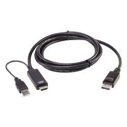 ＡＴＥＮ 2L-7D02HDP True 4K 1.8M HDMI to DisplayPort ケーブル 取り寄せ商品