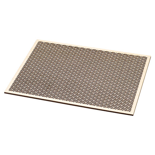 ヤマコー 用美 業務用 ひのき細密膳 長角 大サイズ (約42×33×t0.5cm) 青海波 ホテル・旅館・レストラン向け業務用品(yamaco38138) 取り寄せ商品 14,353円