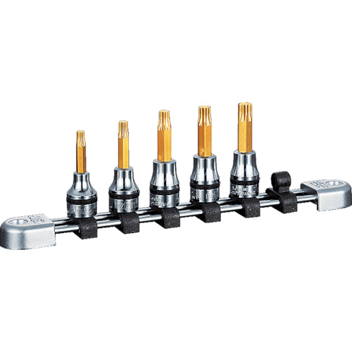 京都機械工具　ＫＴＣ ネプロス 9.5sq.T型トルクスビットソケット 5点セット 1セット(NTQ6T05A) 取り寄せ商品 17,217円