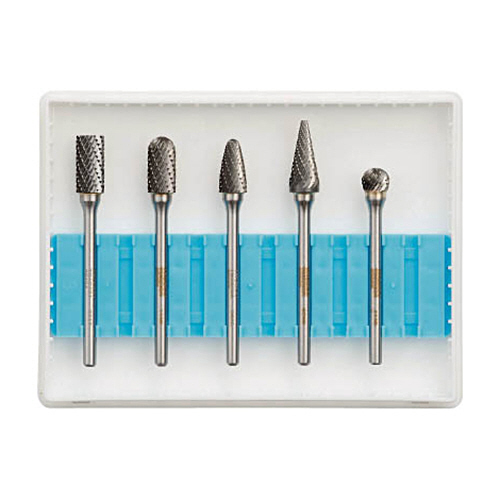 ＴＲＵＳＣＯ 超硬バーセットBシリーズ 軸3mm 刃径6.4mm 1セット(5本)(TBB0645S) 目安在庫=○