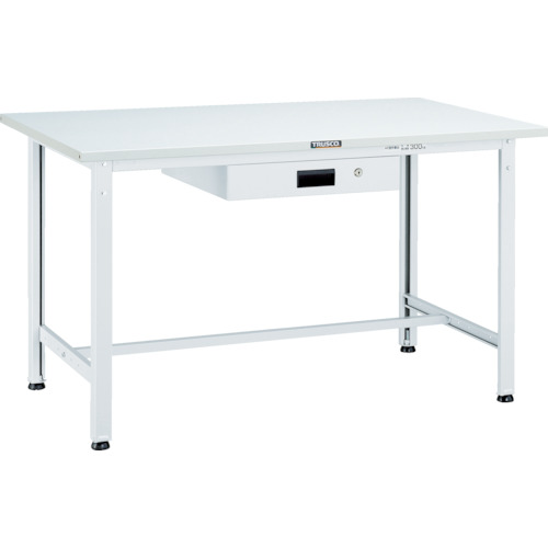 ＴＲＵＳＣＯ RAE型作業台 900×600×H740 薄型1段引出付 ホワイト 1台(RAE-0960UDK1W) 目安在庫=○