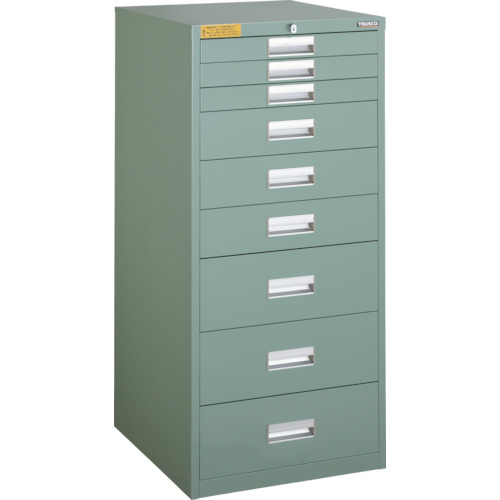 ＴＲＵＳＣＯ LVE型キャビネット 500×550×H1100 引出9段 1台(LVE-1104) 取り寄せ商品